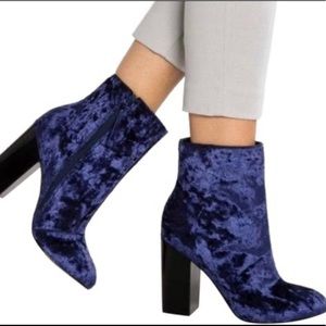 Rebecca Minkoff Blue bojana crushed velour boots